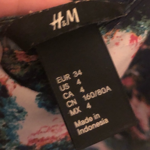 H&M Colorful Camisole Top Size 4 - Picture 3 of 3
